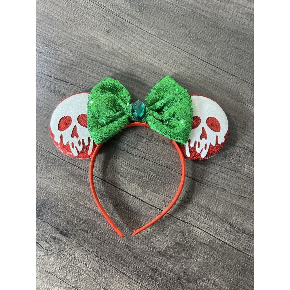 Disney Evil Queen Poison Apple Ears Green Bow